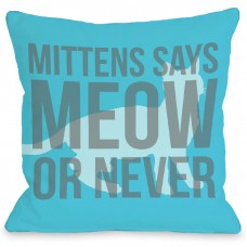 One Bella Casa Personalized Meow or Never Throw Pillow HMW2269